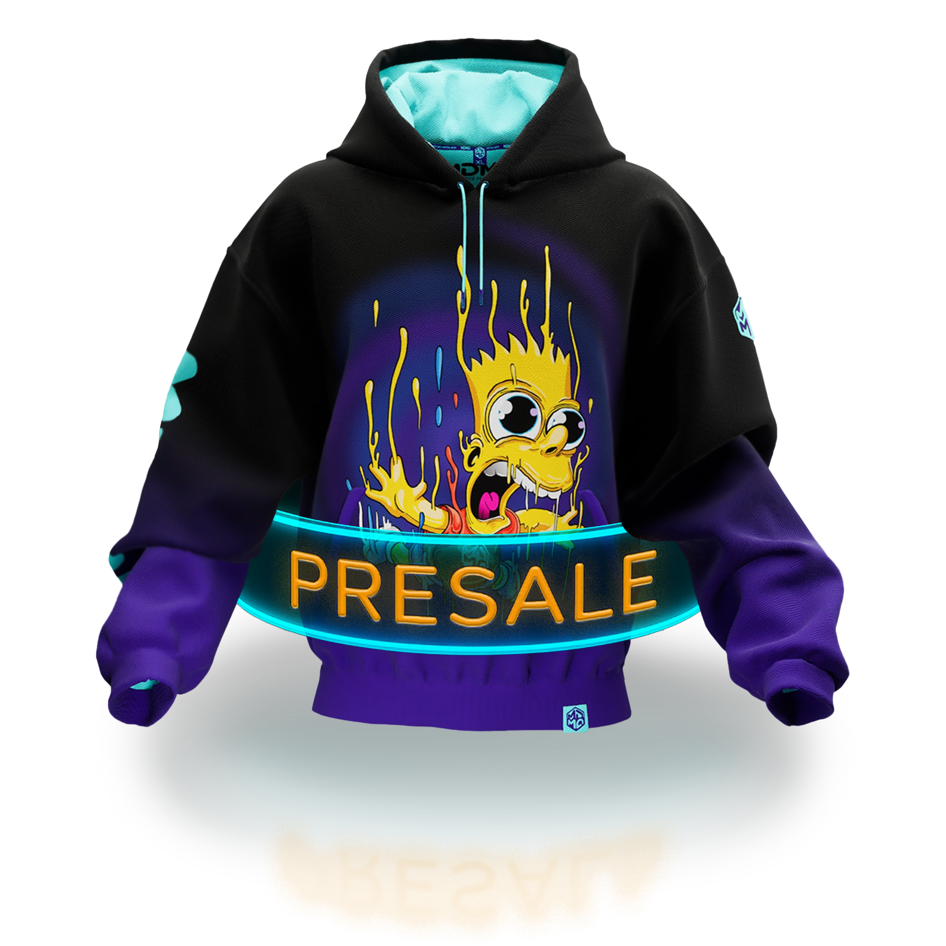 Acidbart Hoodie Black Purple
